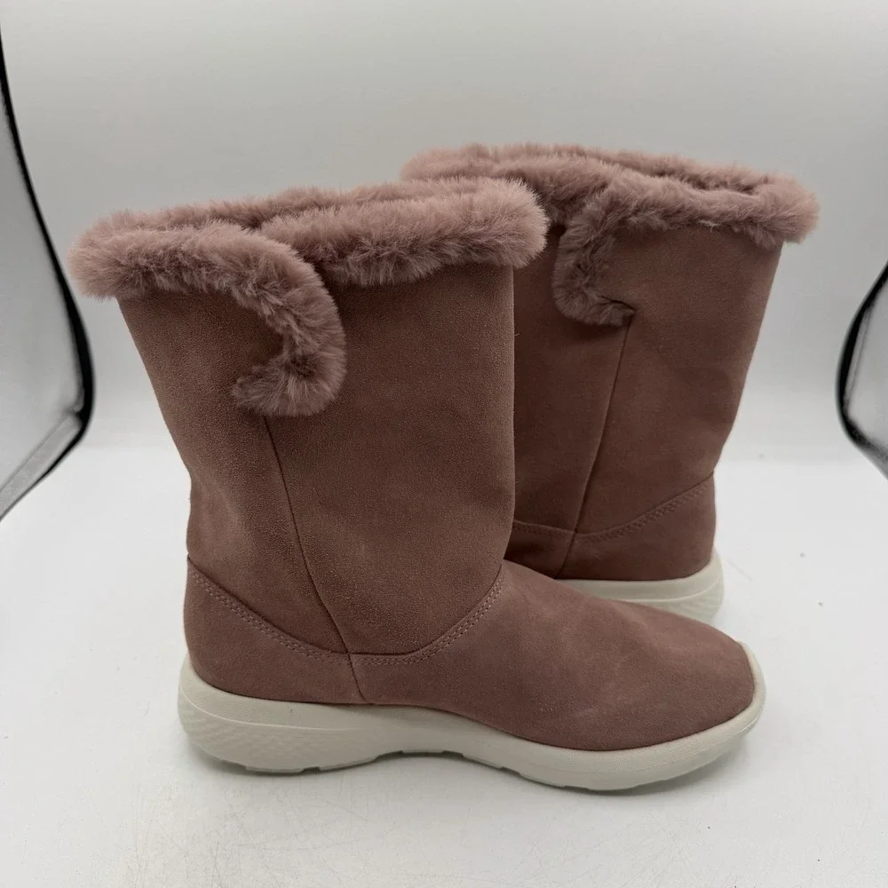 Skechers On The‎ Go City 2 Boots Womens Sz 6 Mauve Pink Pull On Lined 14633